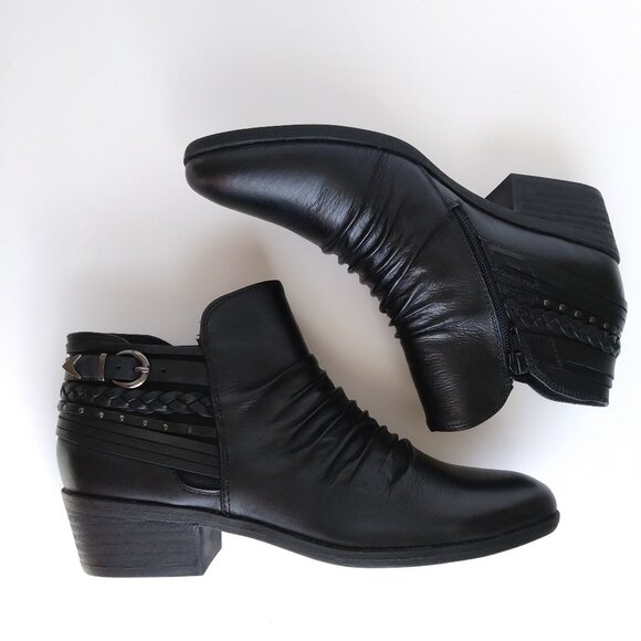 Pure Sole "Gwen" Leather Black Shootie Bootie- 8.5M - Picture 4 of 8